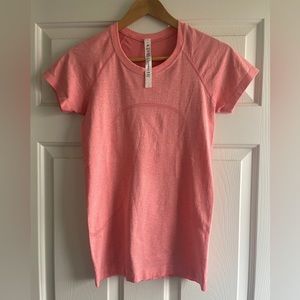 lululemon swiftly tech 2.0 size 6 raspberry cream/dew pink